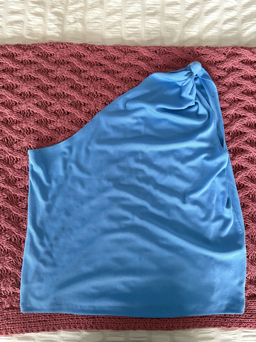 Light Blue Women’s Asymmetrical Top